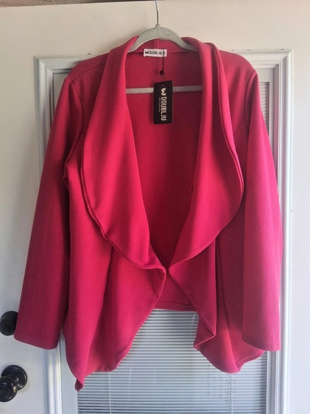 DOUBLJU Pink Draped Blazer Size 1X NWT